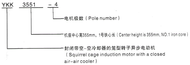 YKK系列(H355-1000)高压YJTG-90S-6A/0.75KW三相异步电机西安泰富西玛电机型号说明